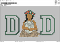 DAD applique Photo  for Embroidery machine