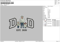 Dad Cowboys Embroidery File 6 sizes