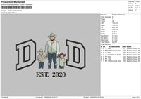 Dad Cowboys Embroidery File 6 sizes