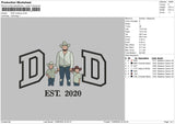 Dad Cowboys Embroidery File 6 sizes