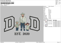 Dad Cowboys Embroidery File 6 sizes