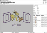 Dad Jolteon V2 Embroidery File 6 sizes