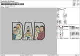 Dad Photo 0206c Embroidery File 6 sizes