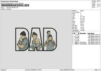 Dad Photo 0506 Embroidery File 6 sizes