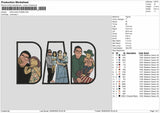 Dad Photo 0806 Embroidery Machine Design File 6 sizes
