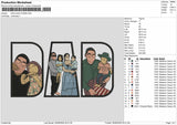 Dad Photo 0806 Embroidery Machine Design File 6 sizes