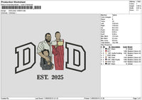 Dad Photo 1006 Embroidery File 6 sizes