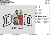 Dad Photo 1006 Embroidery File 6 sizes