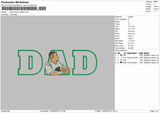 Dad Photo 1306 Embroidery Machine Design File 6 sizes