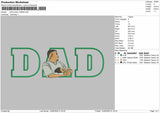 Dad Photo 1306 Embroidery Machine Design File 6 sizes