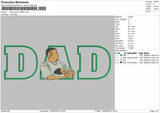 Dad Photo 1306 Embroidery Machine Design File 6 sizes