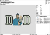 Dad Photo 1404 Embroidery File 6 sizes