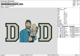 Dad Photo 1404 Embroidery File 6 sizes