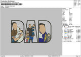 Dad Photo 1705 Embroidery File 6 sizes