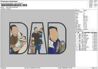 Dad Photo 1705 Embroidery File 6 sizes