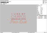 Churrostext Embroidery File 6 sizes
