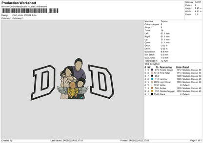 Dad Photo 2304 Embroidery File 6 sizes