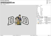 Dad Photo 2304 Embroidery File 6 sizes