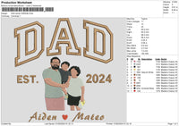 Dad Photo 3024b Embroidery File 6 sizes