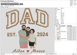 Dad Photo 3024b Embroidery File 6 sizes