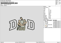 Dad Photo 2505a Embroidery File 6 sizes