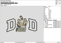 Dad Photo 2505a Embroidery File 6 sizes