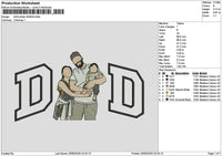 Dad Photo 2505a Embroidery File 6 sizes