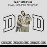 Dad Photo 2505a Embroidery File 6 sizes