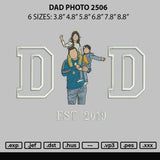 Dad Photo 2506 Embroidery File 6 sizes