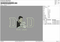 Dad Photo 2705 Embroidery File 6 sizes