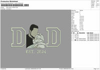 Dad Photo 2705 Embroidery File 6 sizes