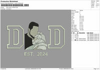 Dad Photo 2705 Embroidery File 6 sizes