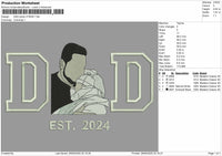 Dad Photo 2705 Embroidery File 6 sizes