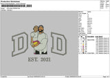 Dad Photo 2905 Embroidery Machine Design File 6 sizes