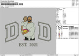 Dad Photo 2905 Embroidery Machine Design File 6 sizes
