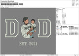 Dad Photo 3105 Embroidery File 6 sizes