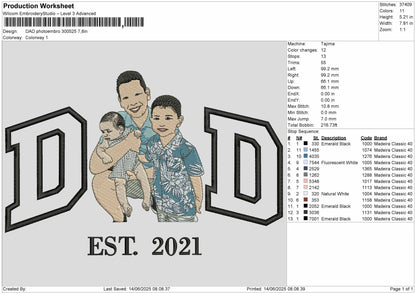 Photoembro 3005 Embroidery File 6 sizes