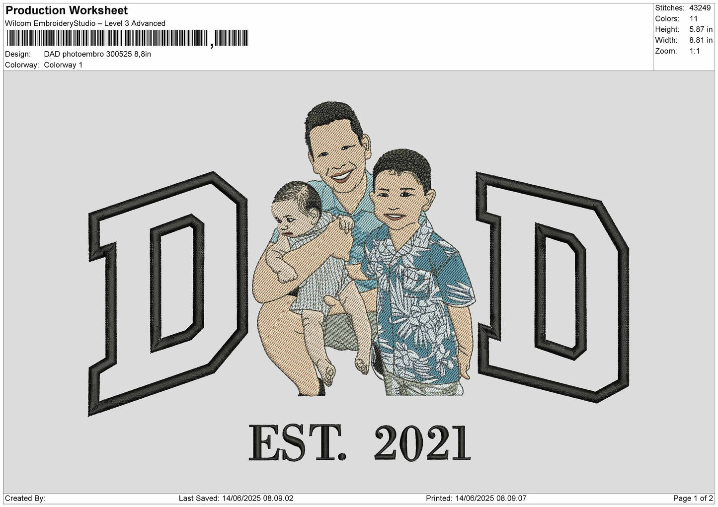 Photoembro 3005 Embroidery File 6 sizes