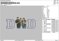 Dad Photoflat 0506 Embroidery File 6 sizes