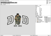 Dad Photoflat 1206 Embroidery File 6 sizes