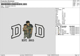 Dad Photoflat 1206 Embroidery File 6 sizes