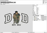 Dad Photoflat 1206 Embroidery File 6 sizes