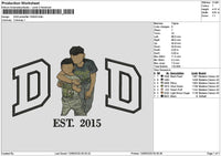 Dad Photoflat 1206 Embroidery File 6 sizes
