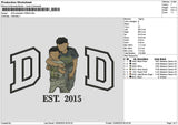 Dad Photoflat 1206 Embroidery File 6 sizes