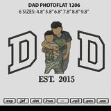 Dad Photoflat 1206 Embroidery File 6 sizes