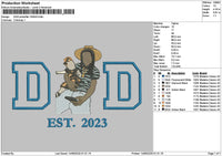 Dad Photoflat 1306b Embroidery File 6 sizes