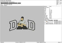 Dad Photoflat 1506 Embroidery File 6 sizes