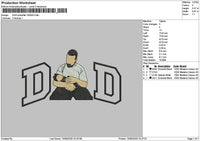 Dad Photoflat 1506 Embroidery File 6 sizes