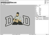 Dad Photoflat 1506 Embroidery File 6 sizes