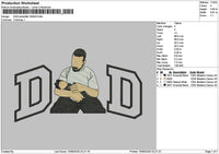 Dad Photoflat 1506 Embroidery File 6 sizes